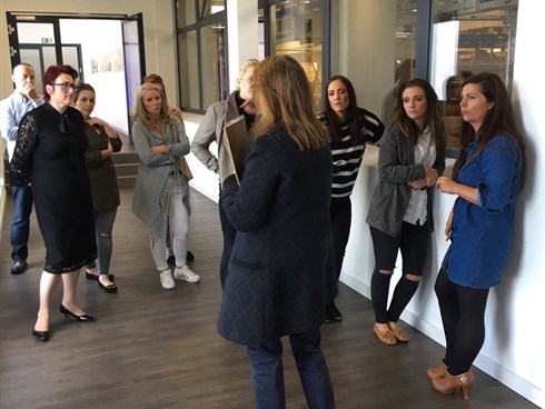 Our spa managers at the packaging plant learning how a sample of every Babor production batch is stored for 4 years to allow quality testing