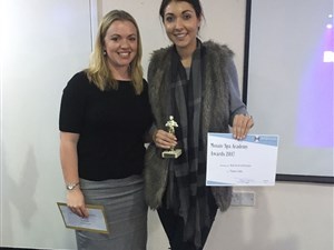 Best use of Third Parties, Leanne Stuttard, Thames Valley (right). Presented by Anna Ramsay, Good Spa Guide.