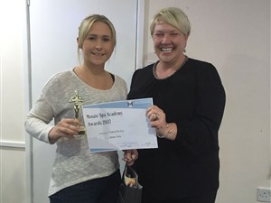 Team of the Year, Kirsty Bunclark, Holmer Park (left). Presented by Diane Ackers, Babor.